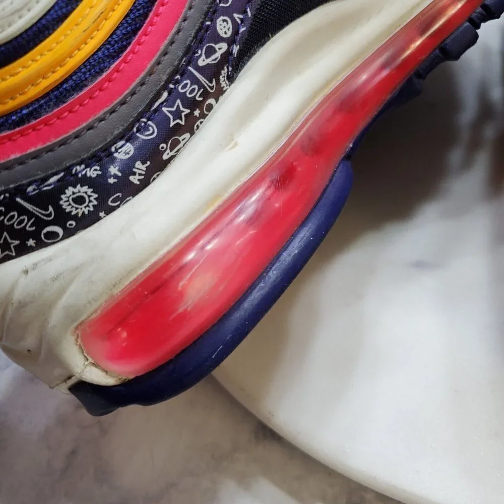 NIKE‎ Air Max 97 GS Sneakers 7Y Orange Pink Purple CI9929-500 School Sporty 2018